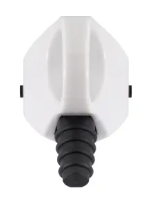 Вилка побутова e.plug.angle.005.16,з з/к, 16А, кутова, біла, з ручкою №3