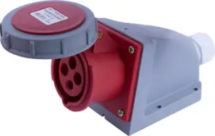 Силова розетка стаціонарна e.socket.114.16.67, 4п., 400В, 16А , IP 67 №1