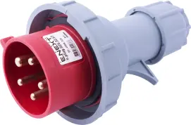 Силовая вилка переносная e.plug.025.32.67, 5п., 400В, 32А, IP 67