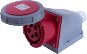 Силова розетка стаціонарна e.socket.115.16.67, 5п., 400В, 16А , IP 67 №1