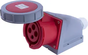 Силовая розетка стационарная e.socket.124.32.67, 4п., 400В, 32А, IP 67 №1