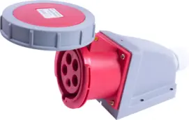 Силовая розетка стационарная e.socket.125.32.67, 5п., 400В, 32А, IP 67