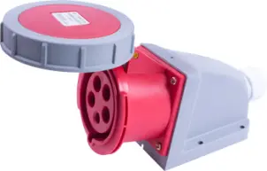 Силова розетка стаціонарна e.socket.125.32.67, 5п., 400В, 32А, IP 67 №1