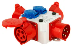 Монтажный набор-разветвитель 32A 3P+N+Z 400V/ 3x32A 3P+N+Z 400V, 2x10A 2P+Z 250V №1