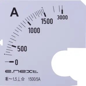 Шкала до амперметра щитового e.meter72.a1500.scale АС 1500А 72х72мм №1