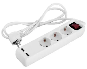Удлинитель e.es.3.1.5.z.s.b.2.usb 3 гнезда, 1.5м, с ж/к с USB-зарядкой, с выключателем, baby protect №3