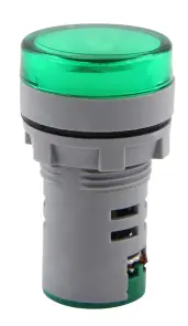Арматура світлосигнальна з індикатором напруги e.ad22.i.12-500.green ?22мм АС зелена №1