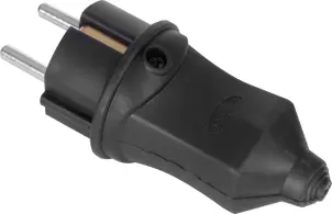 Вилка пряма каучукова e.plug.rubber.028.16, з з/к, 16А №1