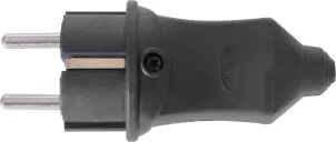 Вилка пряма каучукова e.plug.rubber.028.16, з з/к, 16А №2