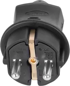 Вилка пряма каучукова e.plug.rubber.028.16, з з/к, 16А №3