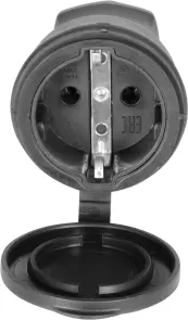 Розетка переносна з захисною кришкою каучукова e.socket.rubber.029.16, з з/к, 16А №3