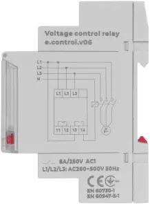 Реле контролю напруги трифазне цифрове e.control.v06 №3