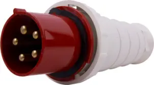 Силова вилка переносна e.plug.pro.5.125, 5п., 380В, IP 67, 125А (045) №1
