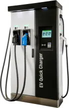 Станція для заряду електромобілів RAPTION 50 50кВт 50-500В 125А CCS2 + 22кВт 400В 32А Type2 розетка (одночасний заряд)
