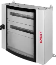 Корпус металевий e.mbox.industrial.n.48.bc.gl IP55 навісний на 48 модулів з суцільною панеллю, зі склом купити в Україні