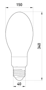 Лампа ртутно-вольфрамовая e.lamp.hwl.e40.750, Е40, 750 Вт. №2