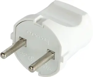 Вилка побутова e.plug.001.10, без з/к,10А біла №1