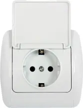 Розетка e.install.stand.810С с ж/к с крышкой с рамкой