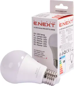 Лампа светодиодная e.LED.lamp.A60.E27.12.3000, 12Вт, 3000К №2