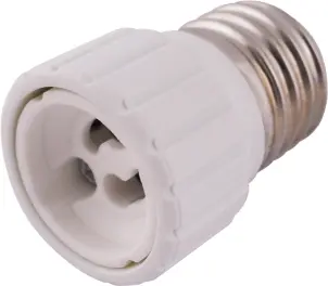 Перехідник e.lamp adapter.Е27/GU10.white, з патрону Е27 на GU10, пластиковий №1
