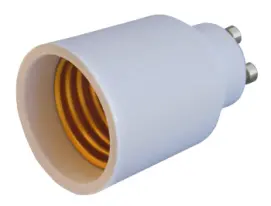 Переходник e.lamp adapter.GU10/Е27.white, из патрона GU10 на Е27, пластиковый