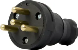 Силовая вилка переносная каучуковая e.plug.rubber.030.25, 4п. 25А