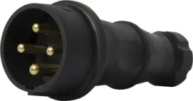 Силовая вилка переносная каучуковая e.plug.rubber.070.32, 4п., 32А