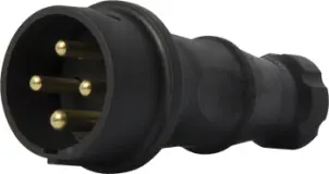 Силова вилка переносна каучукова e.plug.rubber.070.32, 4п., 32А №1