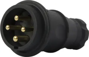 Силова вилка переносна каучукова e.plug.rubber.060.16, 4п., 16А №1