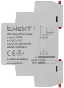 Реле тимчасового ввімкнення (0,3-30 сек) при подачі напруги e.control.t16 №3