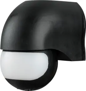 Датчик движения инфракрасный e.sensor.pir.12.black(черный), 180°, IP44 №1