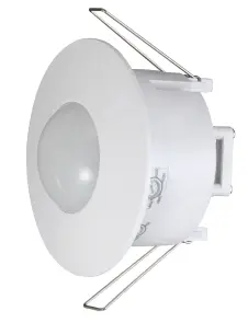Датчик руху інфрачервоний стельовий, що вбудовується e.sensor.pir.42.white(білий), 360°, IP20 №1