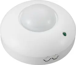 Датчик руху інфрачервоний стельовий e.sensor.pir.07.white(білий), 360°, IP20