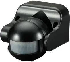 Датчик движения инфракрасный e.sensor.pir.09.black(черный), 180°, IP44