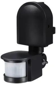 Датчик руху інфрачервоний e.sensor.pir.10F.black(чорний), 180°, IP44 №1