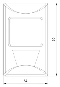 Датчик руху інфрачервоний e.sensor.pir.38.white(білий), 180°, IP20 №2