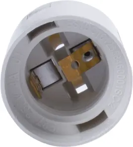 Патрон пластиковий e.lamp socket.E27.pl.white, Е27, білий №2