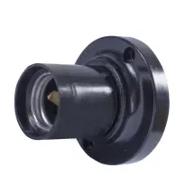 Патрон бакелитовый e.lamp socket wall side.E27.bk.black, настенный Е27, черный
