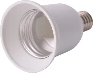 Перехідник e.lamp adapter.Е14/Е27.white, з патрону Е14 на Е27, пластиковий №1