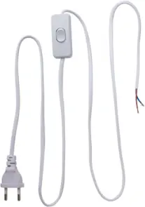 Шнур з вилкою та перемикачем e.wire. switch/plug. white, білий, 2Х0,75, 1,5М №1