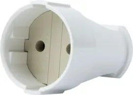 Розетка переносная e.socket.001.10.white, без з/к,10А белая