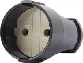 Розетка переносная e.socket.001.10.black, без ж/к,10А черная
