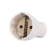 Розетка переносна e.socket.003.16.white, з з/к, 16А біла