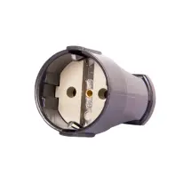 Розетка переносная e.socket.003.16.black, с ж/к, 16А черная