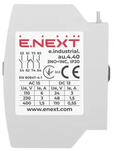Дополнительный контакт e.industrial.au.4.40, 4no №3