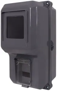 Корпус пластиковий e.mbox.stand.plastic.n.f1 під однофазний лічильник, навісний, з комплектом метизів №1
