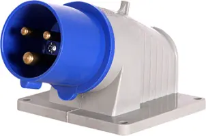 Силова вилка стаціонарна 3P+N+Z, 400В, 32А, IP44 №1