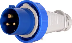 Силовая вилка переносная 2Р+Z, 250В, 16А, IP67 №1