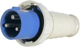 Силова вилка переносна e.plug.pro.3.63, 3п., 230В, IP 67, 63А (033)