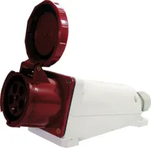 Силовая розетка стационарная e.socket.pro.5.63, 5п., 380В, IP 67, 63А (135)